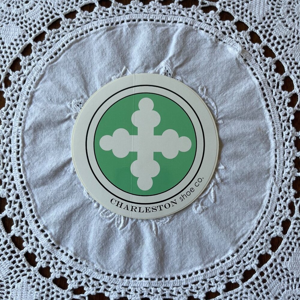 NEW Charleston Shoe Company green, white & navy decal sticker
